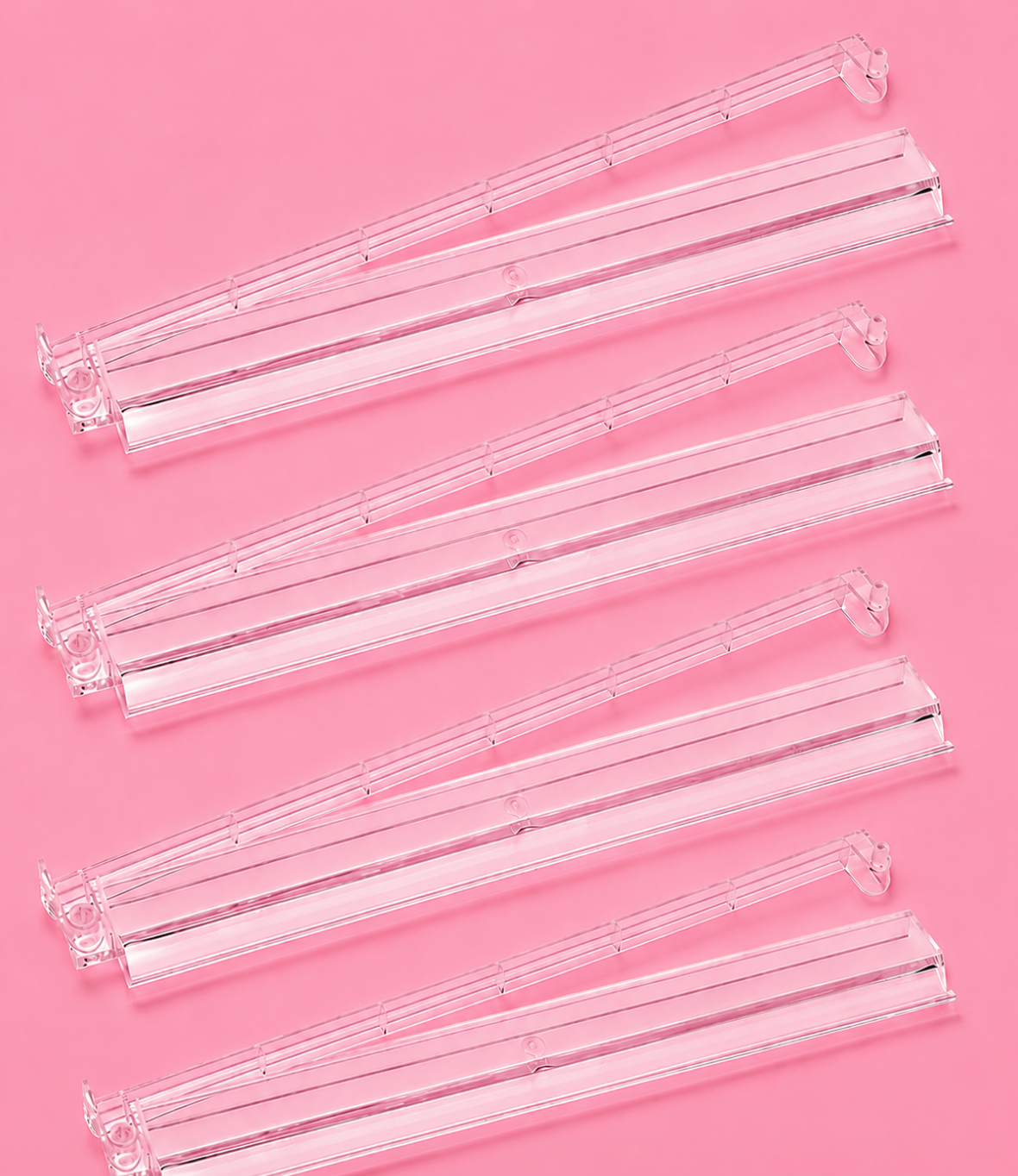 Clear Mahjong Tile Racks & Pushers | Set of 4