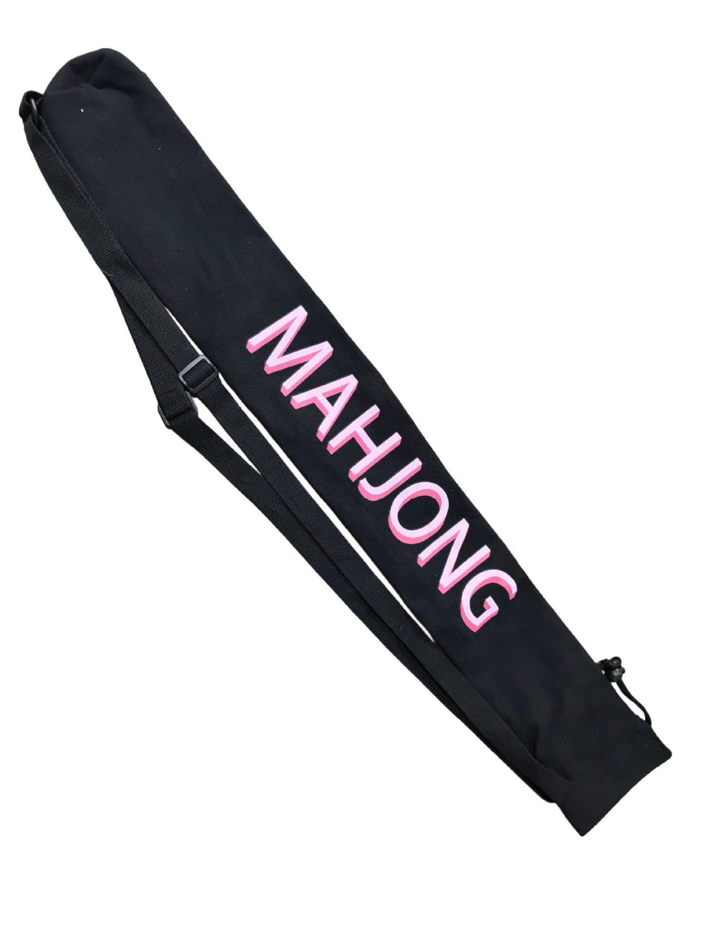 Mahjong Travel Bag | Black Canvas Storage Tote