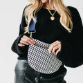 Westlyn Woven Bum Bag - Checkered Navy