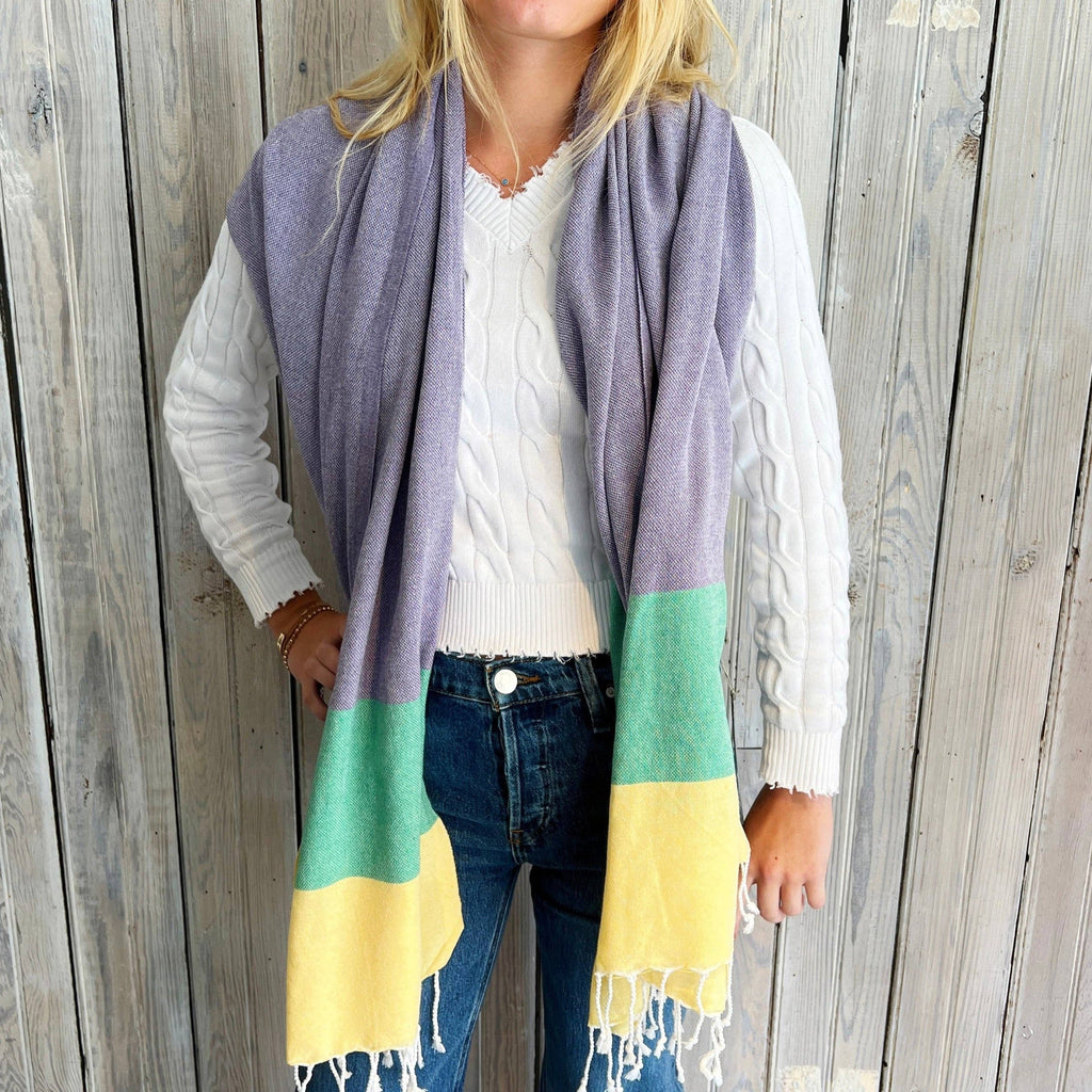 Mardi Gras Turkish Loomed Scarf