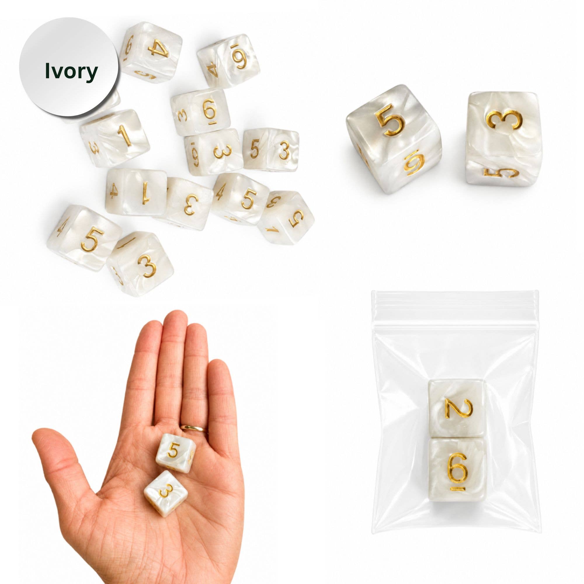 Pearl Ivory | Mahjong Specialty Dice